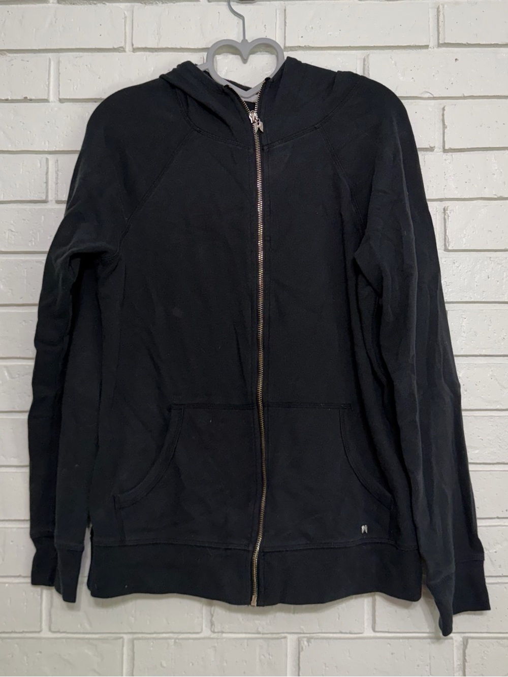Vintage Y2K Victoria’s Secret Sequin Angel Wings Zip Hoodie Black L